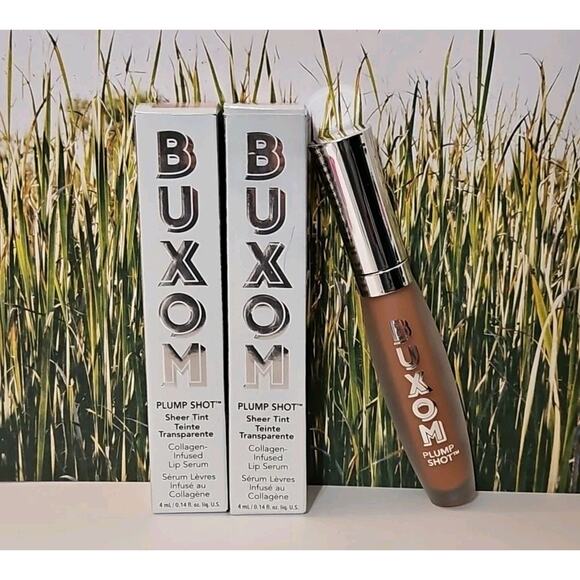 Buxom Plump Shot Collagen Infused Lip Serum Get Naked 0.14 Fl Oz Lip Plump X2 - Picture 1 of 4